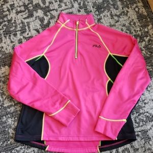 FILA Sport Pk/Blk Jogging Sweater with thumb holes